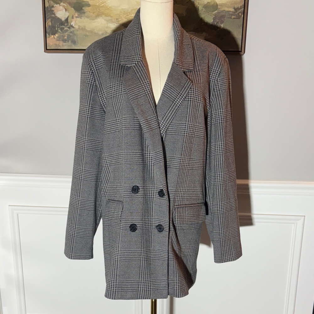 Old Navy Gray Houndstooth Blazer Women’s